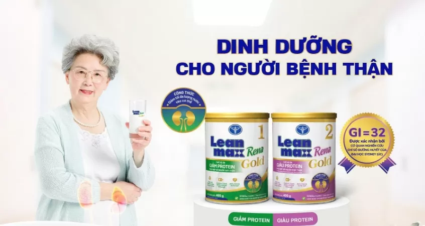 Hình 2: Leanmax Rena Gold 1 & 2 – Bộ đôi sữa dinh dưỡng chuyên biệt cho người bệnh thận